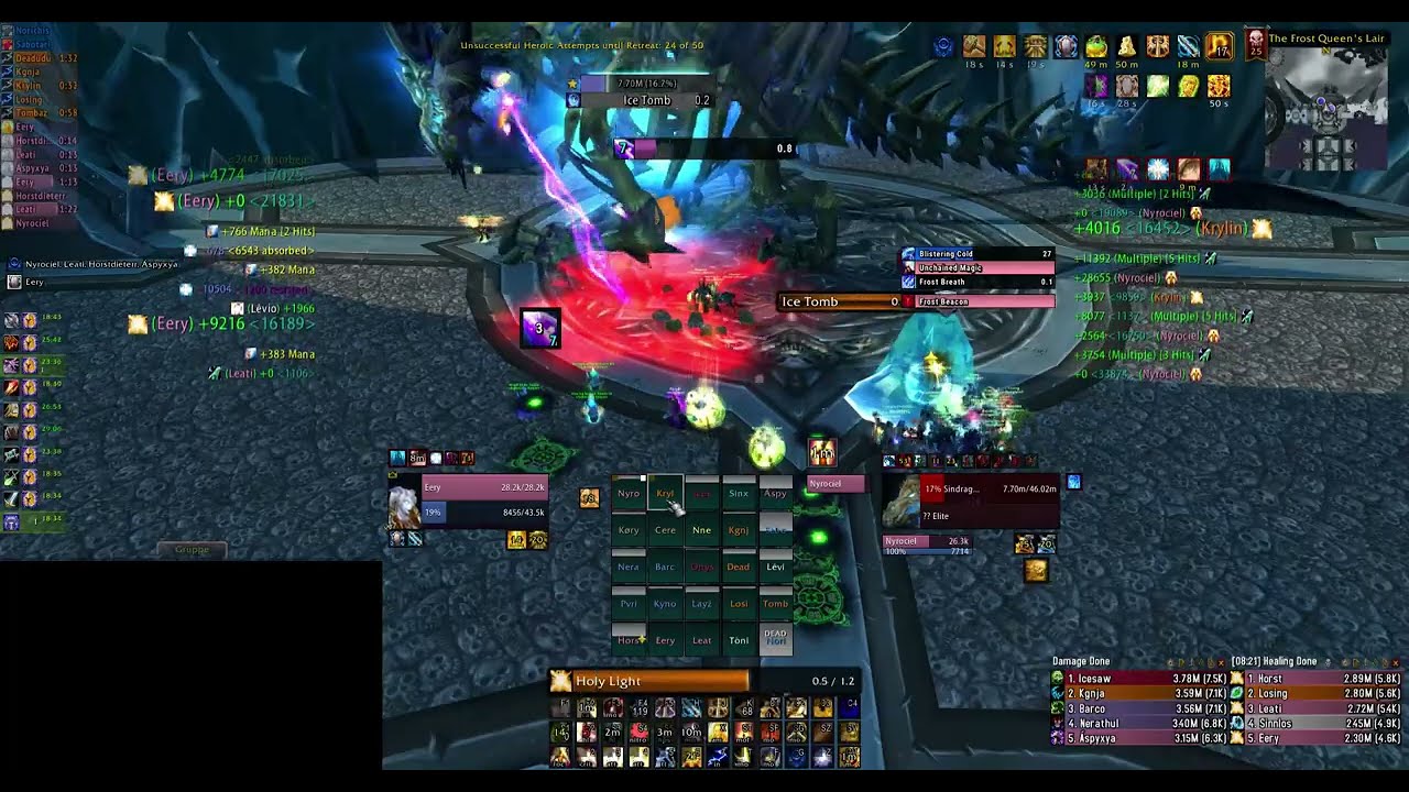 WOTLK Classic | Icecrown Citadel | Sindragosa Heroic 25 | Eery Holy Paladin POV | fortytwo