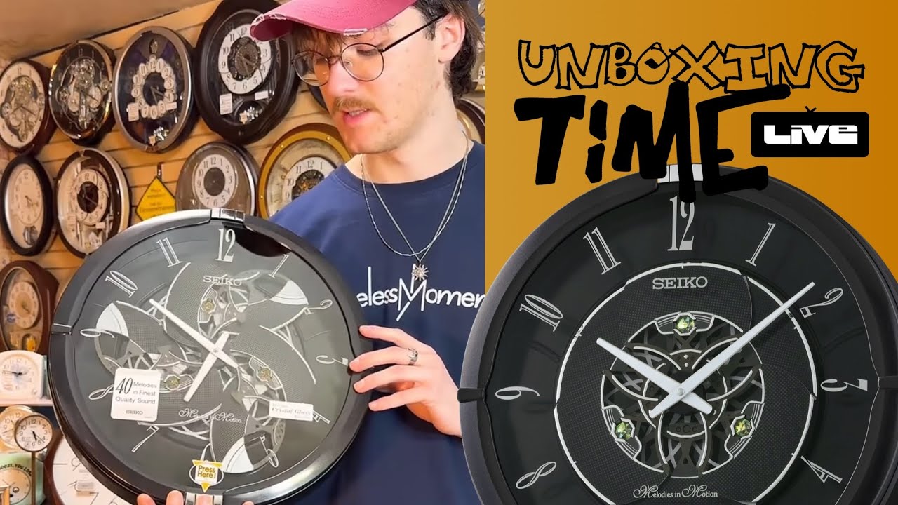 My New Favorite Melodies in Motion Clock...👀🫣🖤 | Seiko QXM621KRH | Unboxing Time: LIVE! （開梱時間: ライブ!）