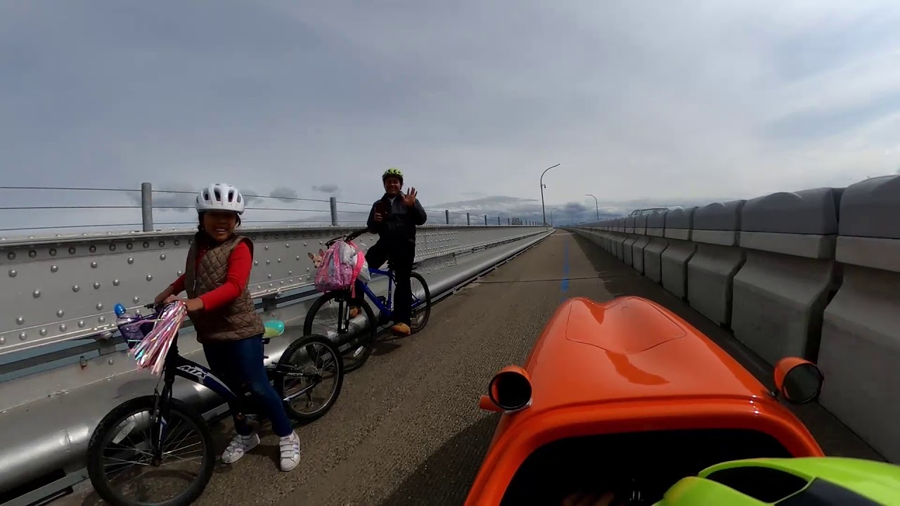 Ride: Richmond San Rafael bridge bike path eastbound in my DF XL Velomobile