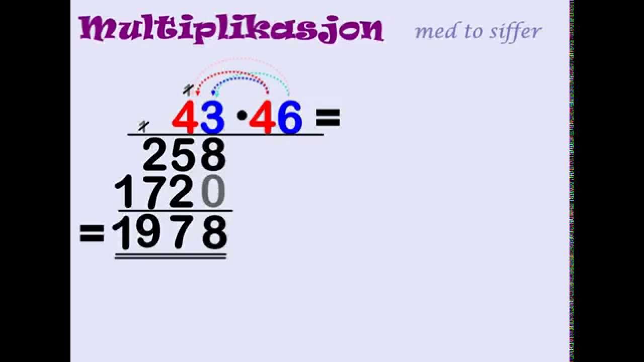 Multiplikasjon med to siffer