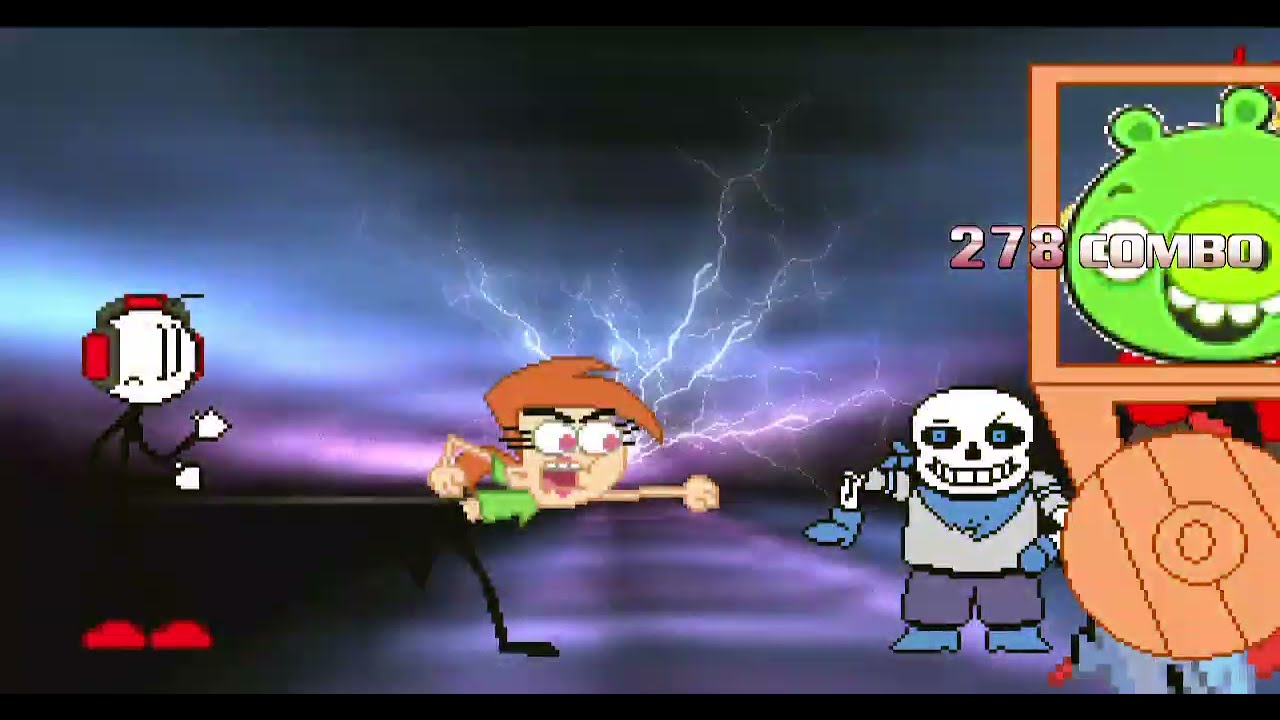Mugen Request Mr. Krabs, Squidward, Evil Homer & Giygas VS US Sans, Charles, Vicky & Minion Pig