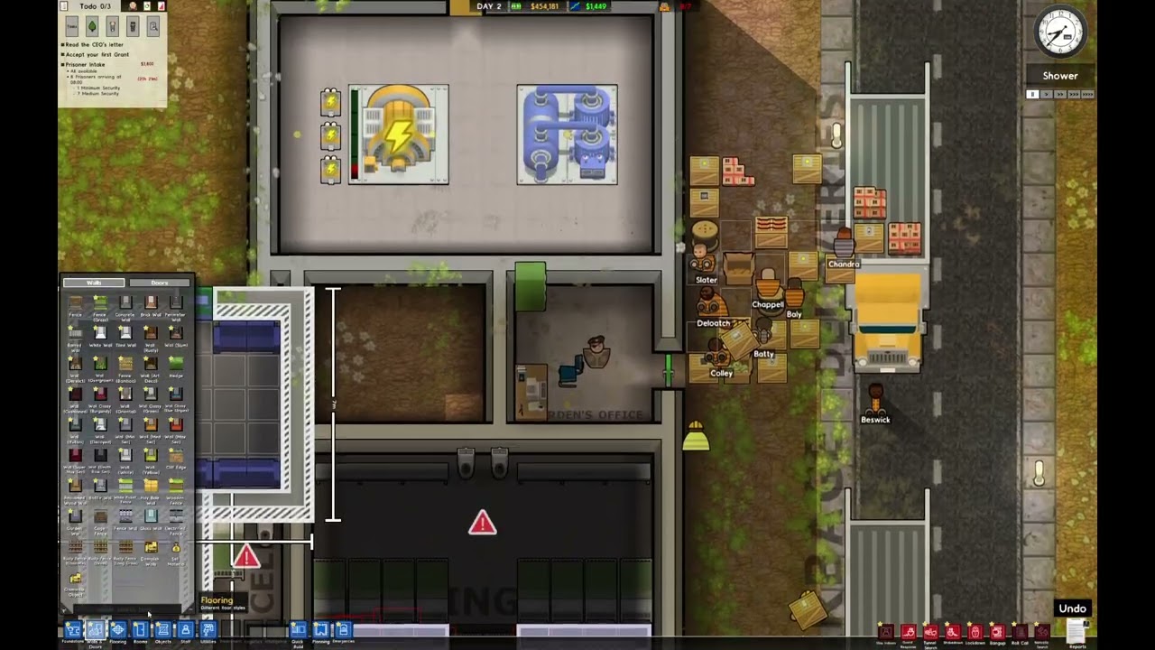 Today i started a prison in Prison Architect It went bad fast!