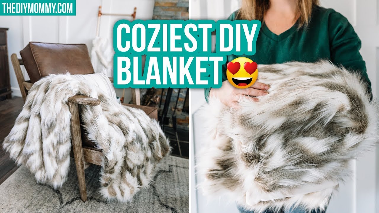 How to Make a DIY Cozy Faux Fur Throw Blanket 😍