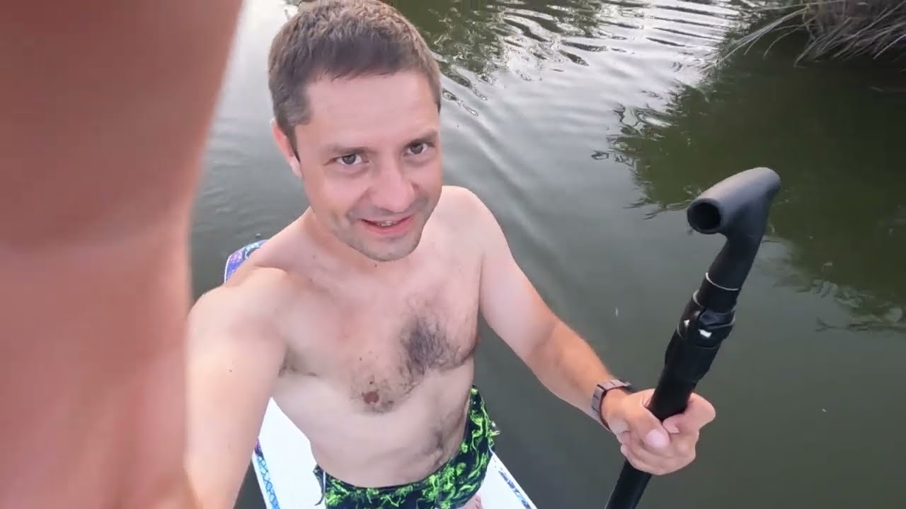 Покатались с Глебом на сапбордах. 