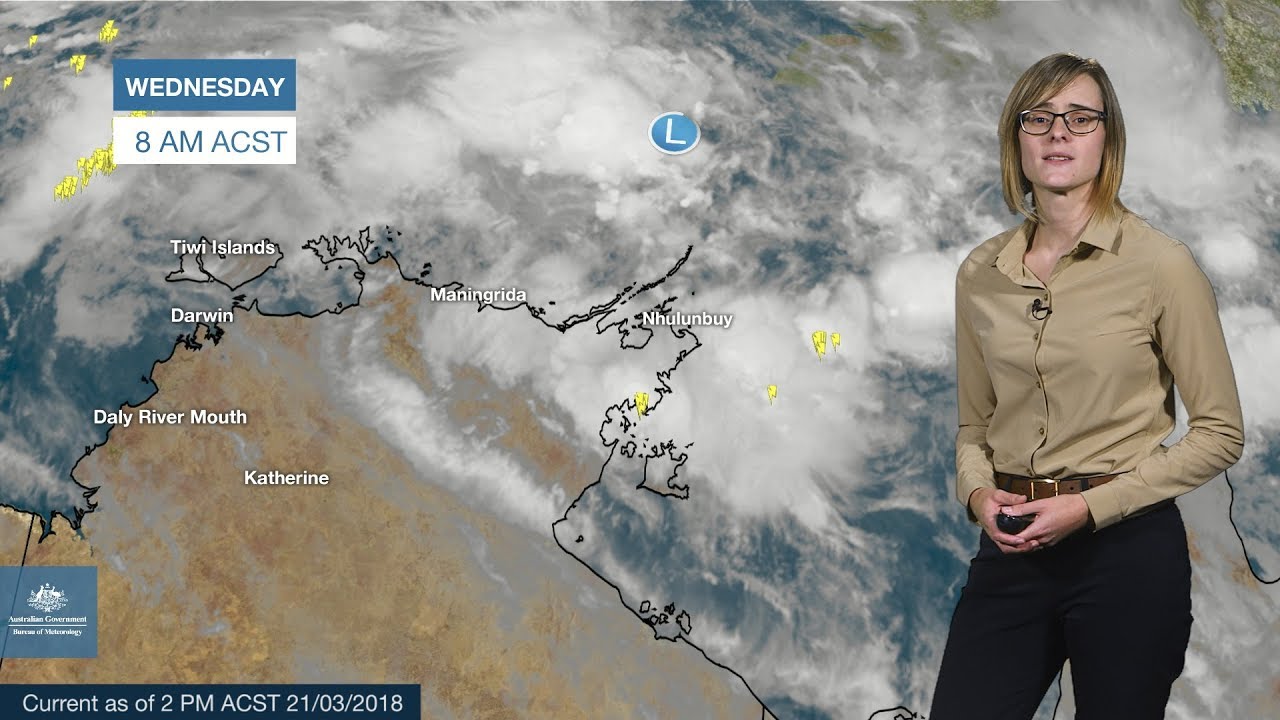 ⚠Weather Update:  Possible tropical cyclone near the Top End of the NT, 21 March 2018