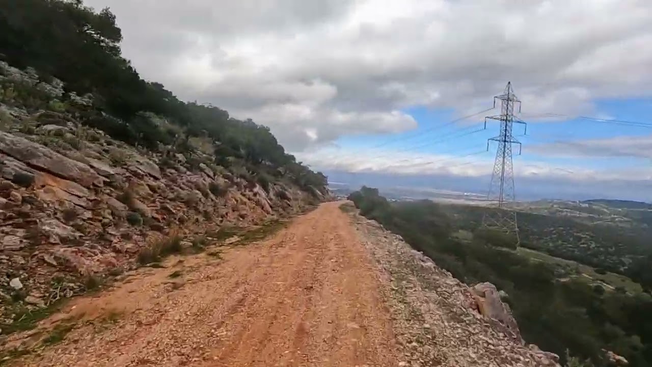 Με το ποδήλατο,κάτω από δύο κορυφέςτου Υμηττού.MTB ride on Hymettus mountain, in Athens city-Greece 