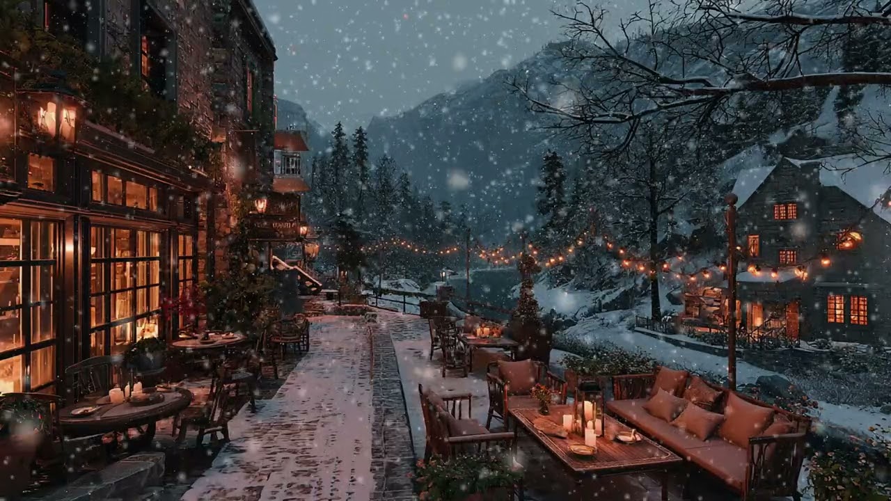 Cozy Winter Morning Coffee Shop ☕❄️ Soft Piano Music for Relaxation, Work and Calm Focus