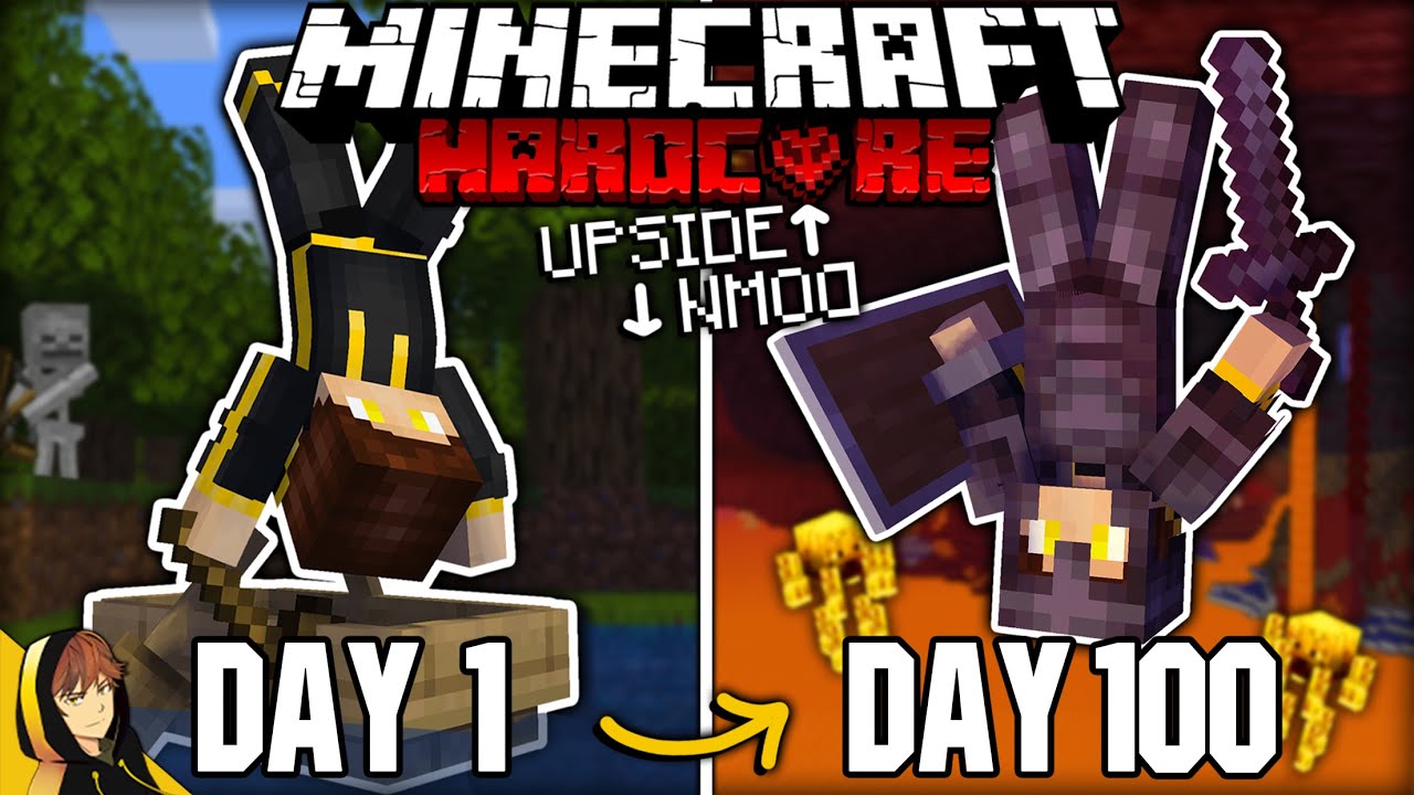 I Survived 100 Days with Gravity FLIPPED in Hardcore Minecraft!.. Here's What Happened!