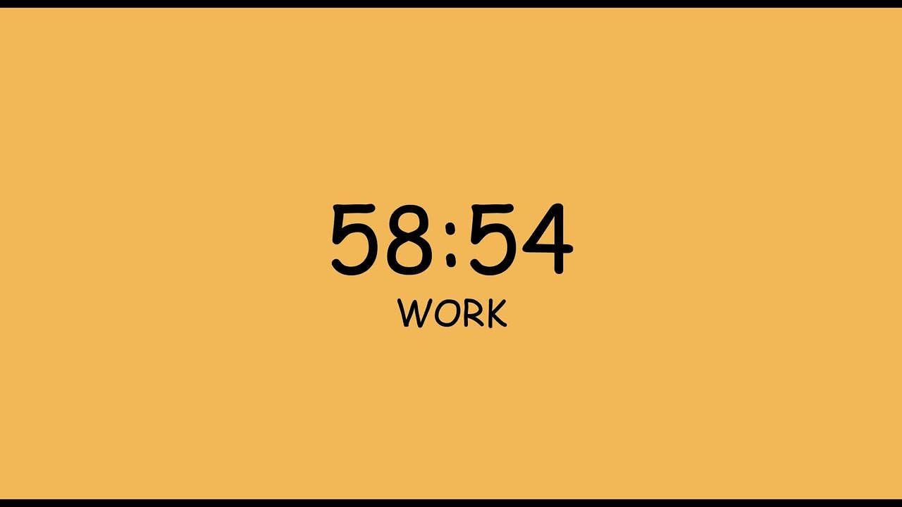 NO DISTRACTIONS. 1 Hour Quiet Pomodoro Time for Productive Work