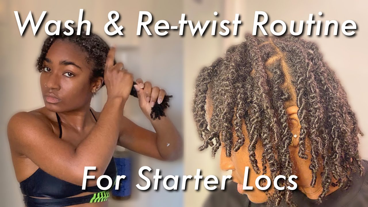 Wash Day and Re-twist on Thick Starter Locs