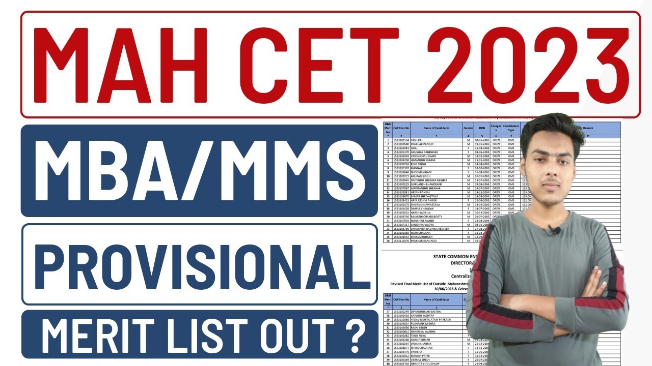 mah cet mba provisional merit list 2023 | mah mba cet merit list 2023