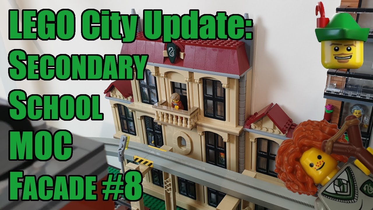 LEGO City Update - Secondary School MOC - Facade #8 75930 🏫🏹