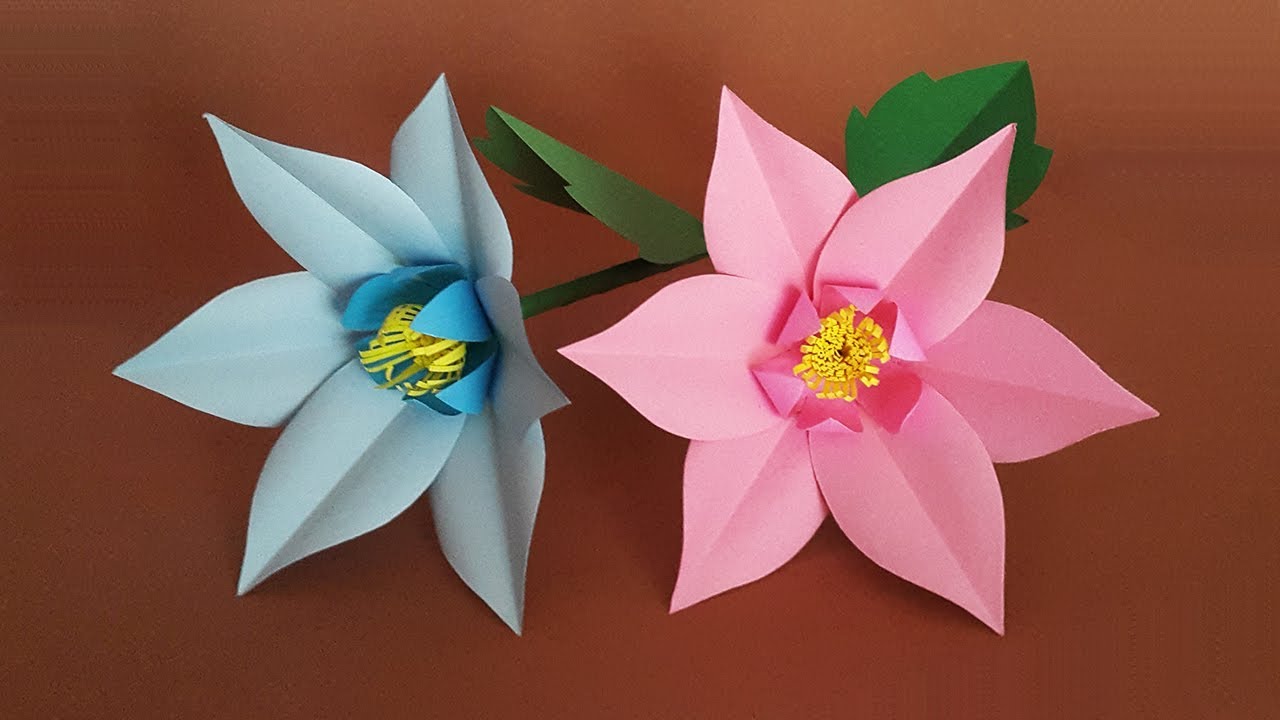 Easy and Beautiful Paper Flower Making | DIY Paper Flower Craft | Home Decor Ideas