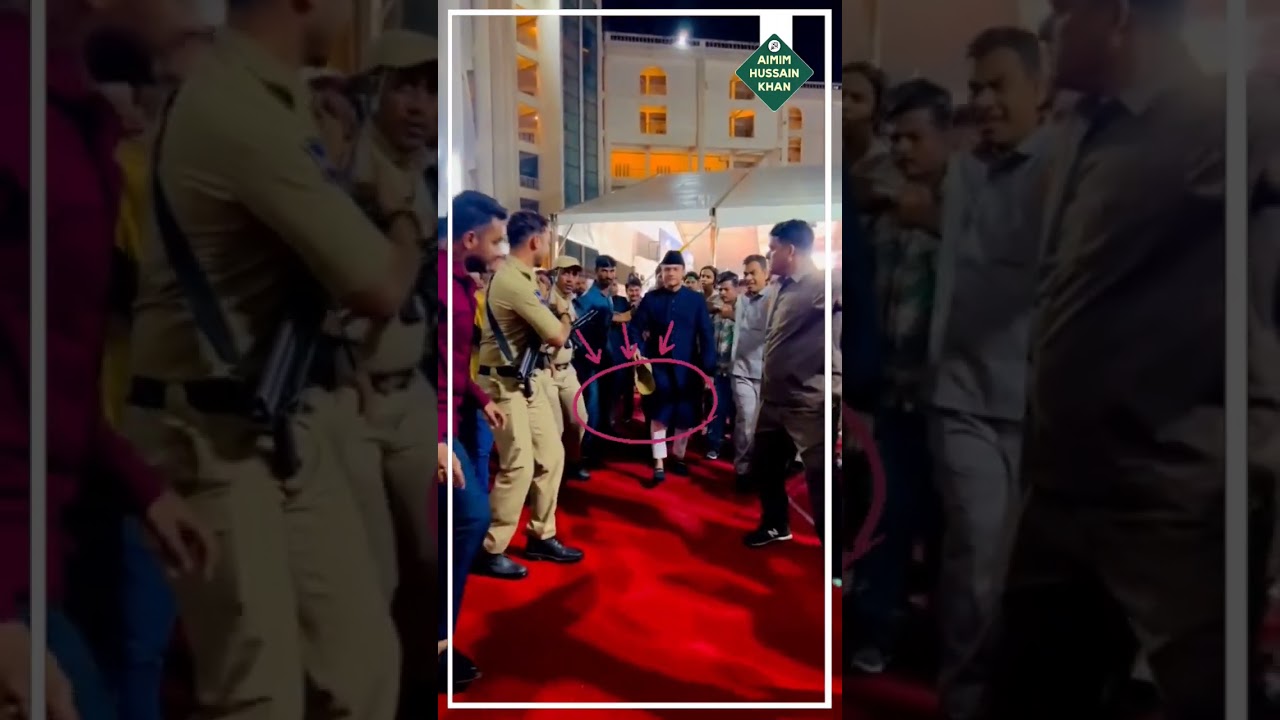 Mashaallah Simplicity Akbaruddin Owaisi With High Tight Security At Darussalam.