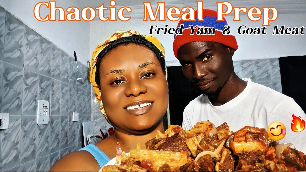''The Best After Work Dinner! Fried Yam & Peppered Goat Meat 🍲 | Lifestyle Vlog”