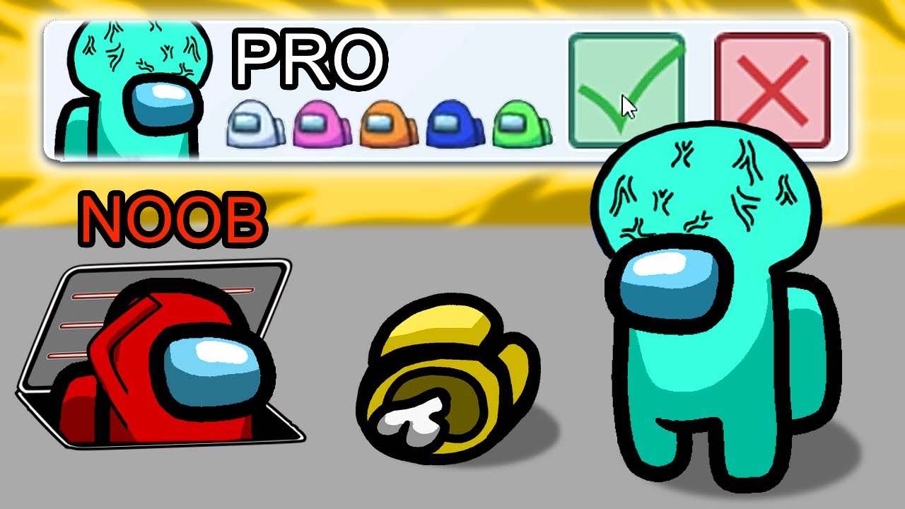 Among Us but it's PRO vs NOOB... (999 IQ NOOB IMPOSTOR)