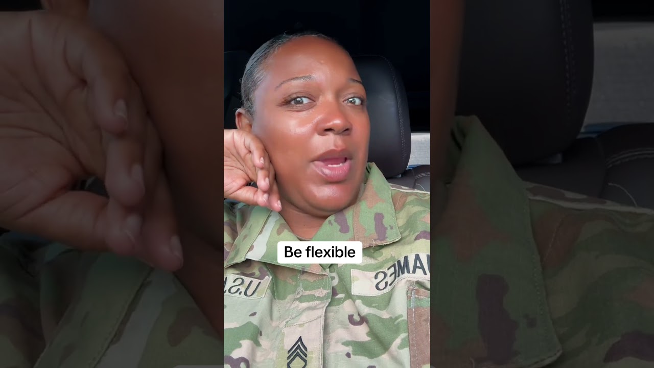 Be flexible | reminder to service members