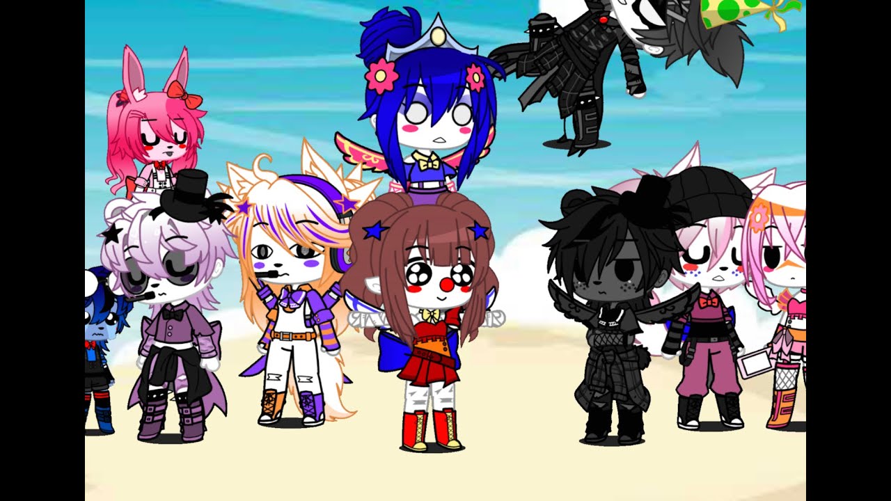 Sister Location Stuck On A Island As Humans For 2 Days | Gacha Fnaf