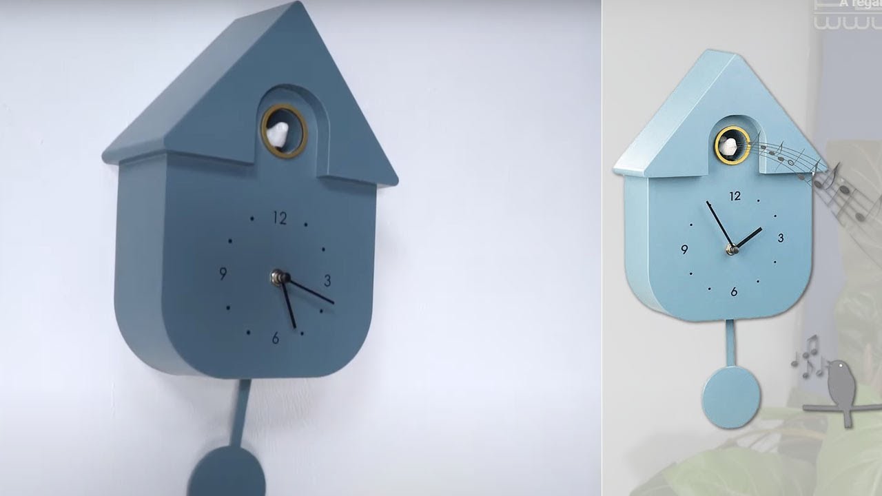 PENDULE À COUCOU QUARTZ MODERNE - décoration contemporaine - [PEARLTV.FR]