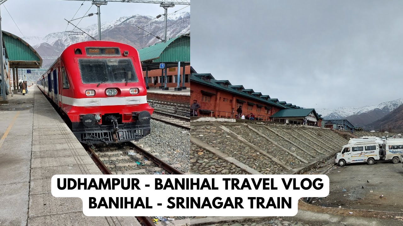 Udhampur to Banihal in Rs 200- Banihal to Srinagar train - Travel Vlog #kashmir #indianrailways