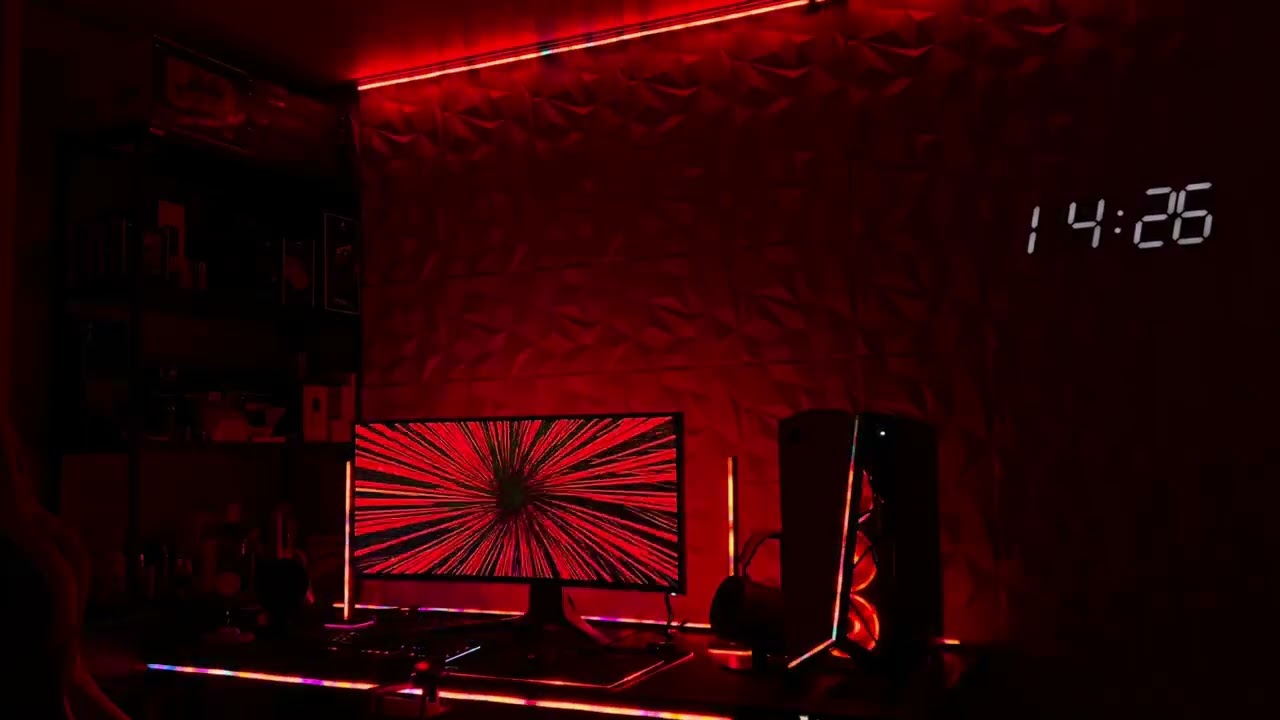 PC desksetup 데스크셋업 조명 RGB & sound : CORSAIR icue screen mode