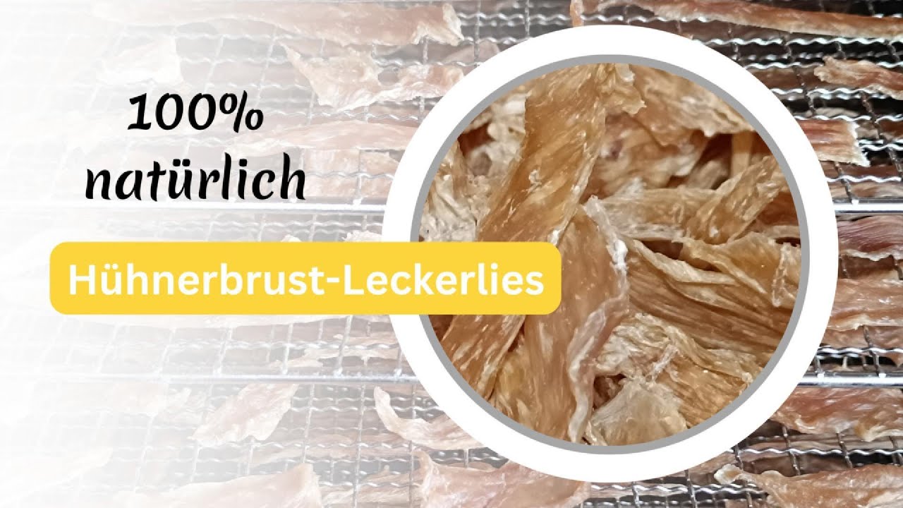 DIY H&uuml;hnerfleisch-Leckerlis f&uuml;r Hunde und Katzen | Einfaches Rezept im D&ouml;rrautomaten
