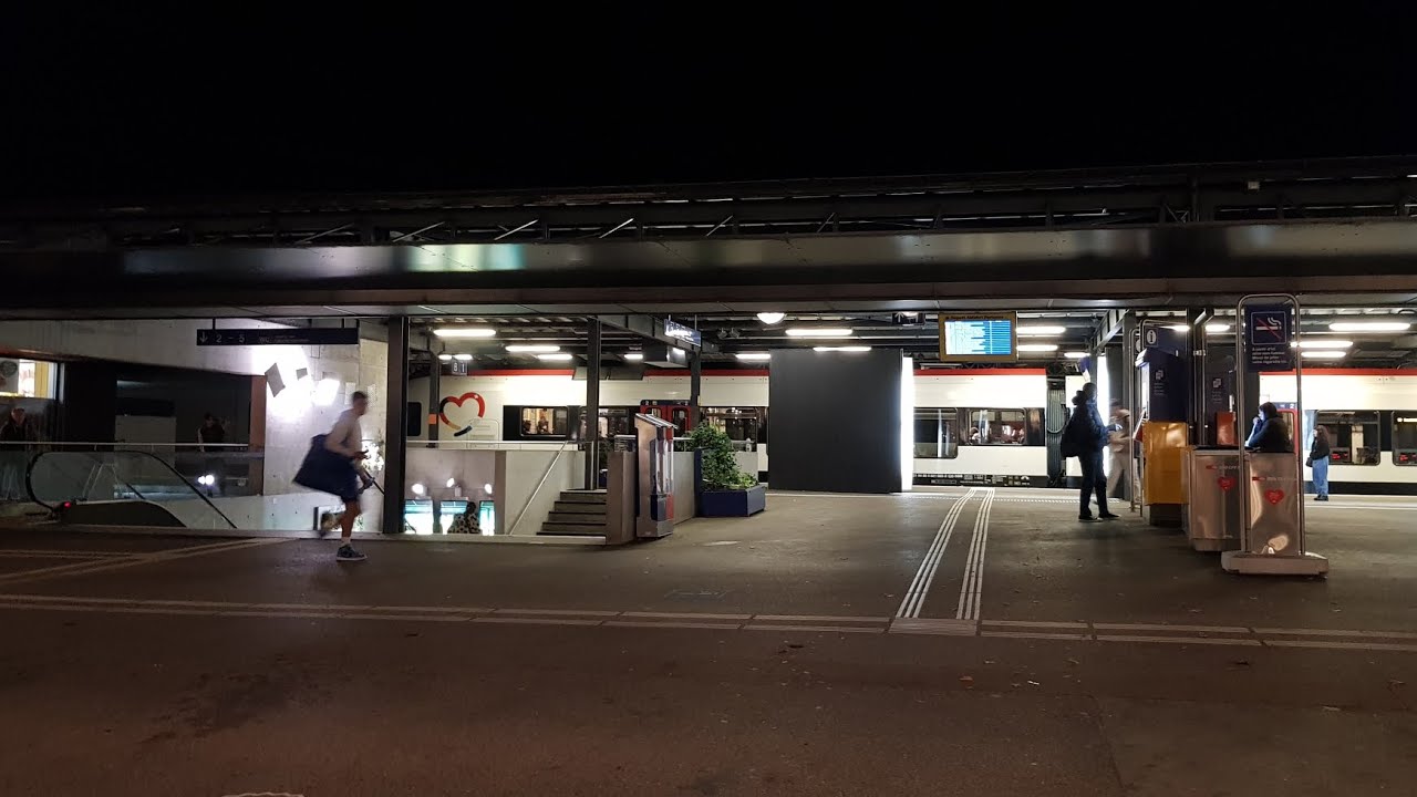 Train station on wednesday Delemont Swiss Nov 08 2023