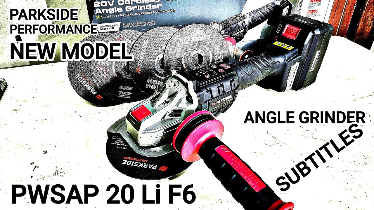 Аккумуляторная угловая шлифмашина Parkside PERFORMANCE PWSAP 20 Li F6 20v#parkside#diy