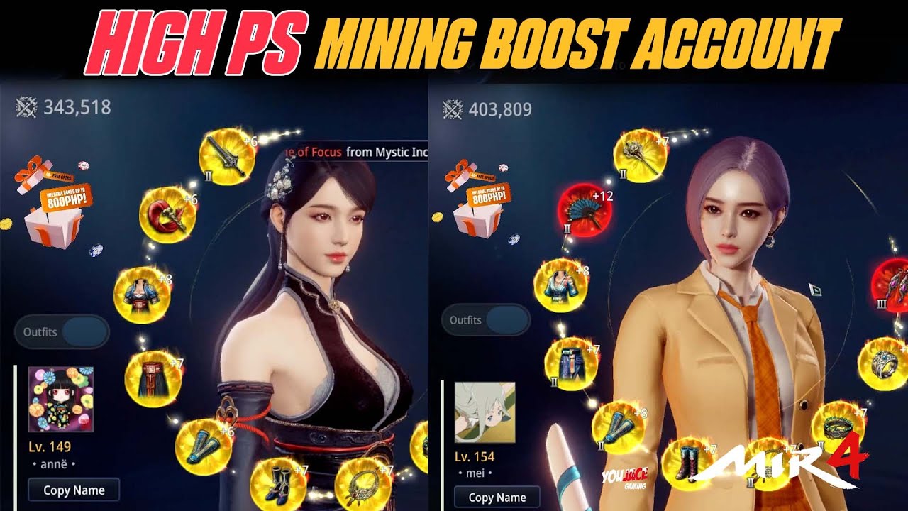 HIGH PS MINING ACCOUNTS in ASIA 14 - MIR4