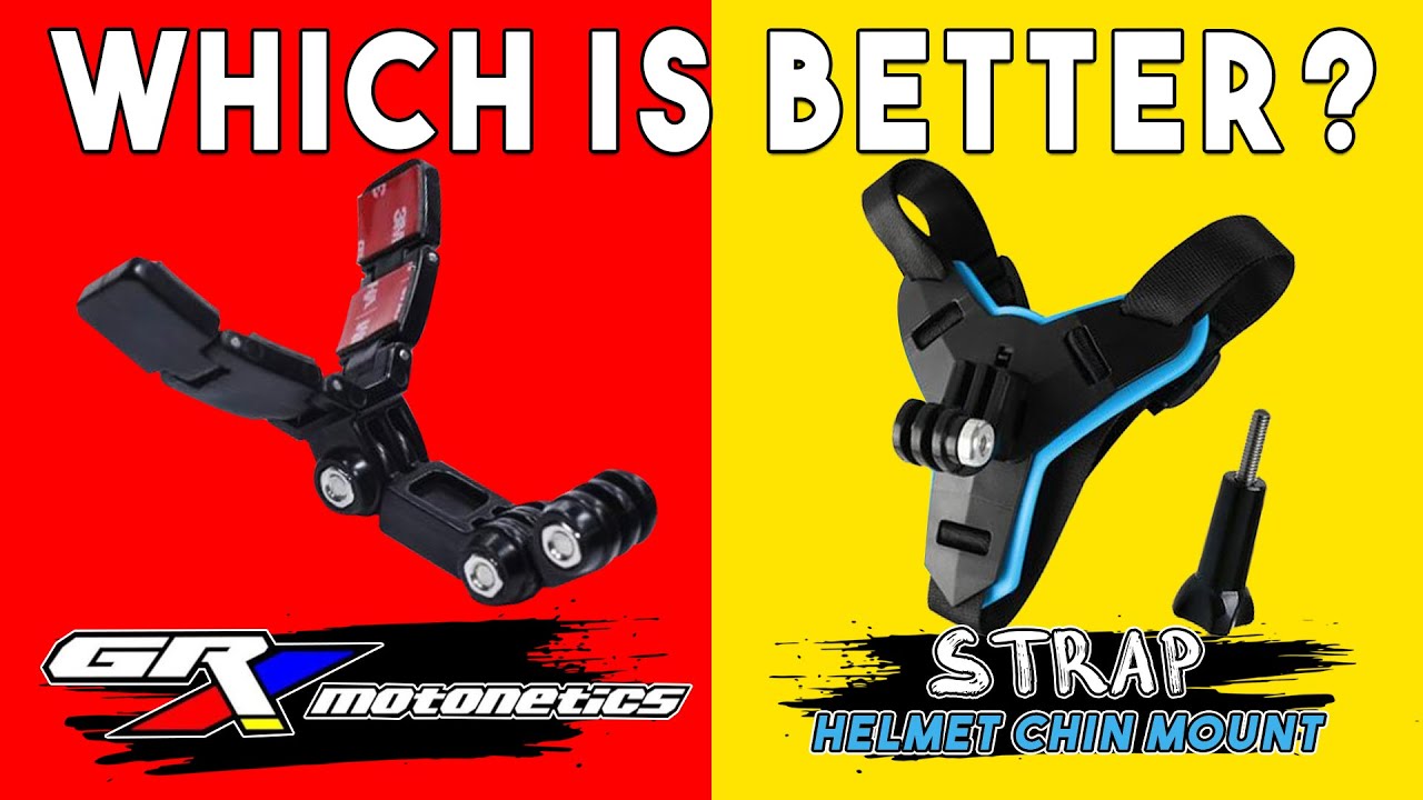 Helmet Chin Action Camera Mount | GRX Motonetics Chin Mount VS Strap Chin Mount [English Sub]
