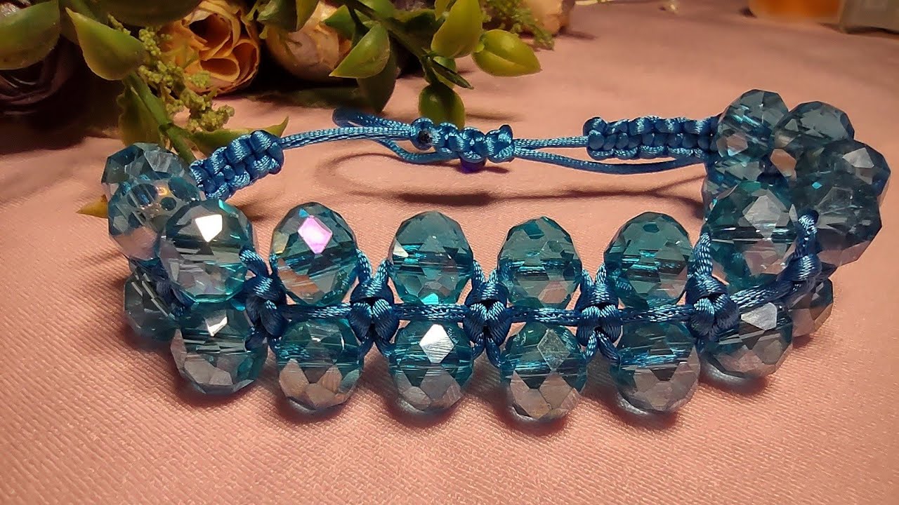 Como fazer Pulseira de Cristais e macramé. #façavocêmesmo #cristais #acessoriofeminino