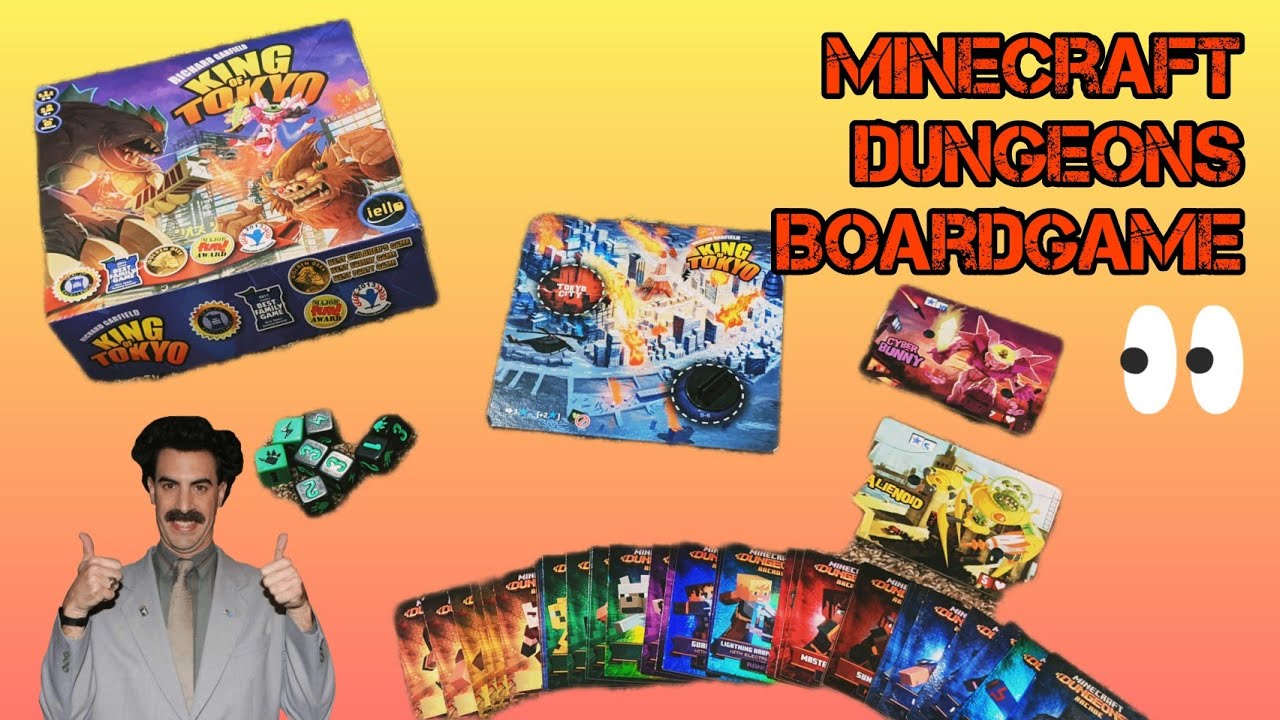 Minecraft Dungeons Boardgame: King of Tokyo Hybrid Tabletop Experience
