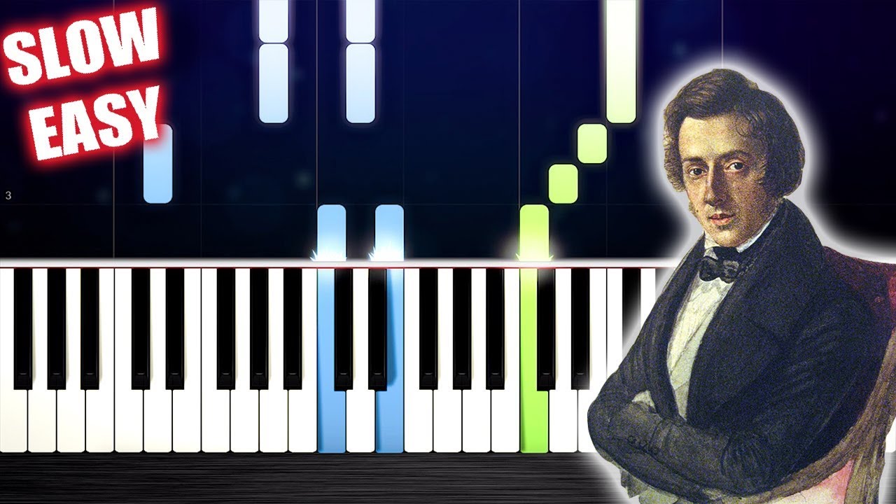 Chopin - Waltz in A minor - SLOW EASY Piano Tutorial by PlutaX