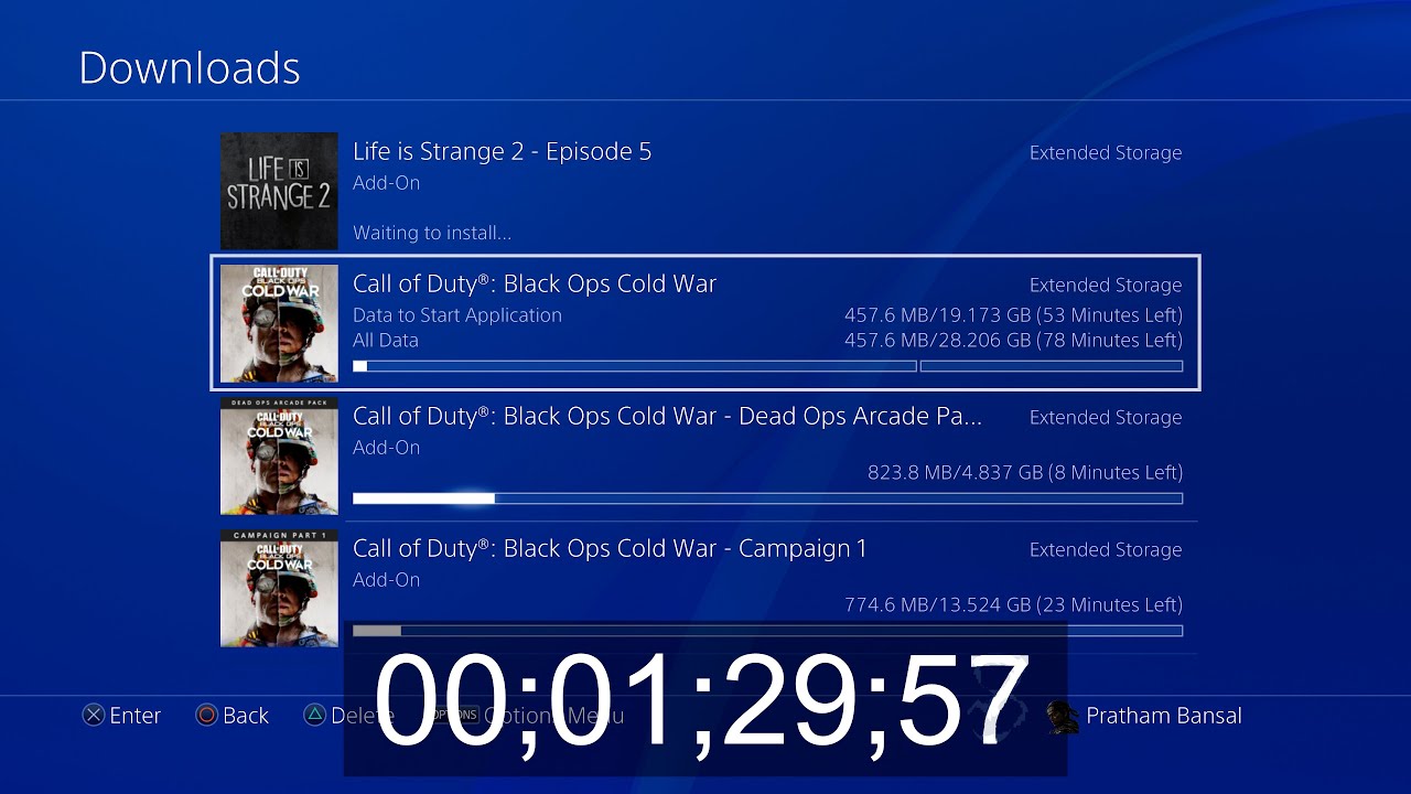 Downloading COD Black Ops Cold War at 200Mbps on PS4 Pro (Tata Sky Fiber Optics Internet)