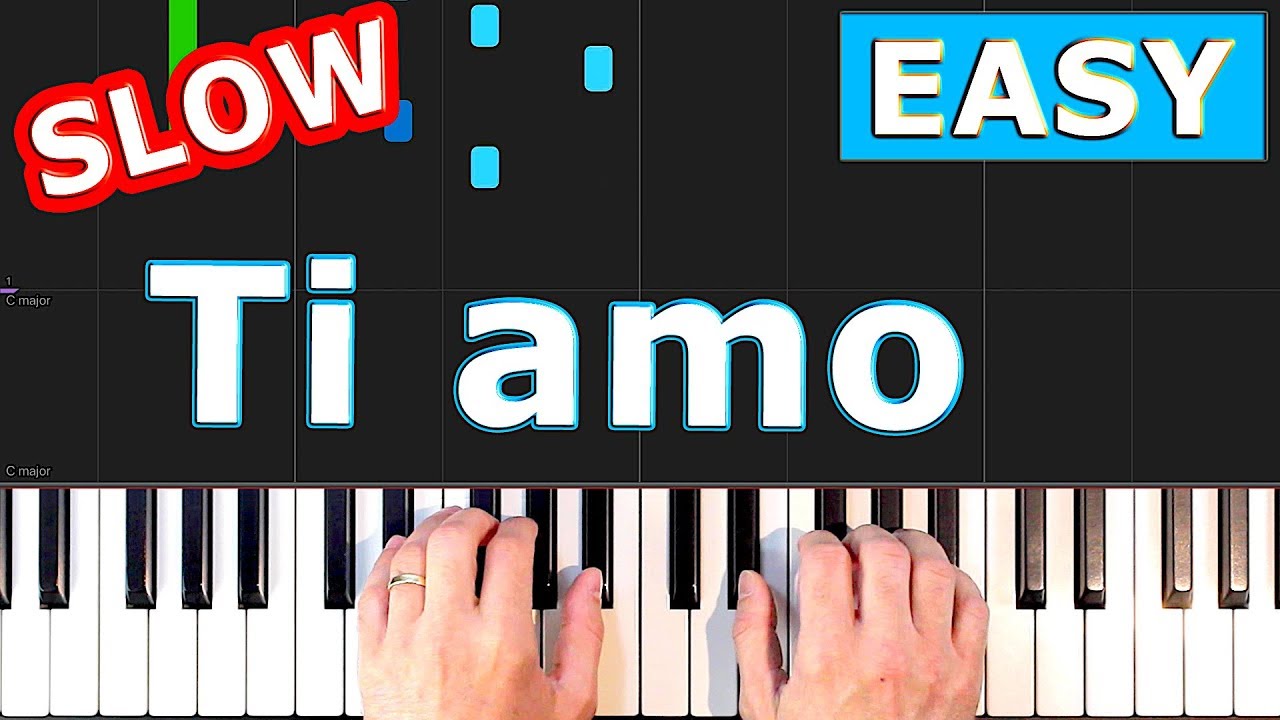 Ti Amo - La Casa De Papel (Money Heist) - SLOW Piano Tutorial Easy
