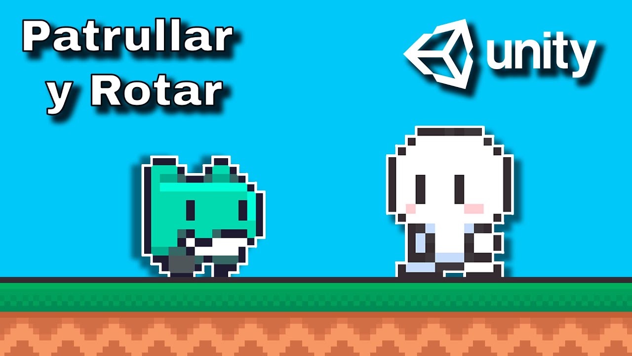 Cómo crear enemigos patrullen en una plataforma detectando objetos en Unity.