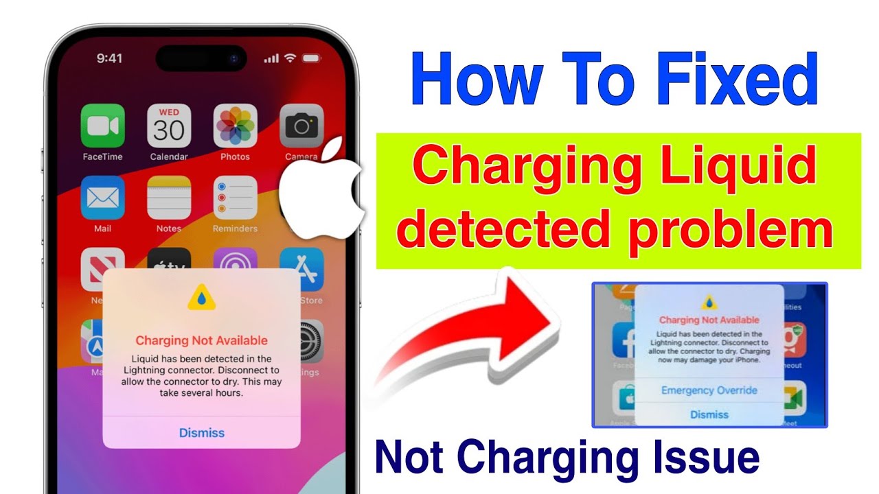 iPhone charging problem liquid detected | fix iPhone charging not available liquid detected problem
