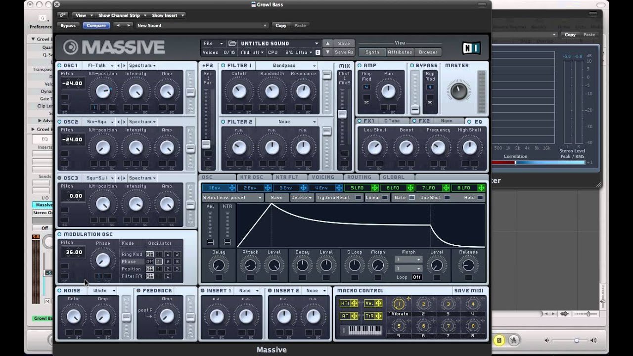 Dubstep Growls & Pitch Mod Leads - The Growl Bass