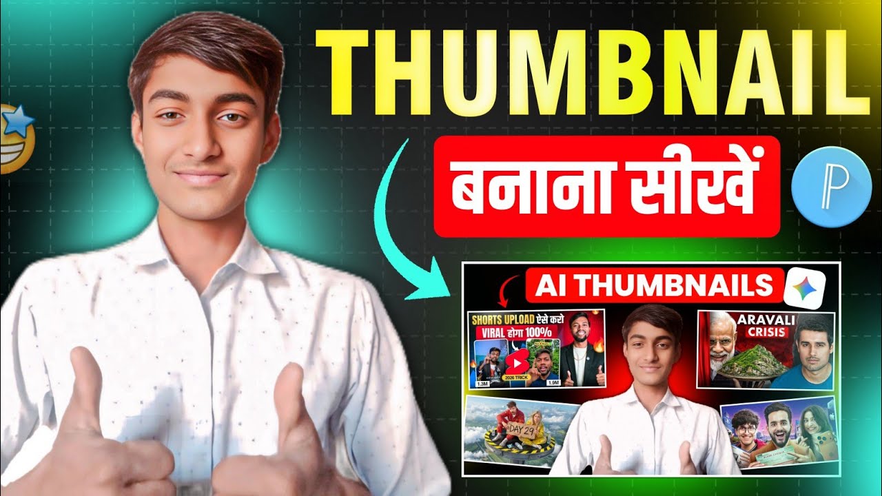 THUMBNAIL बनाना सीखें 5 मिनट में ✅ thumbnail kaise banaye pixellab