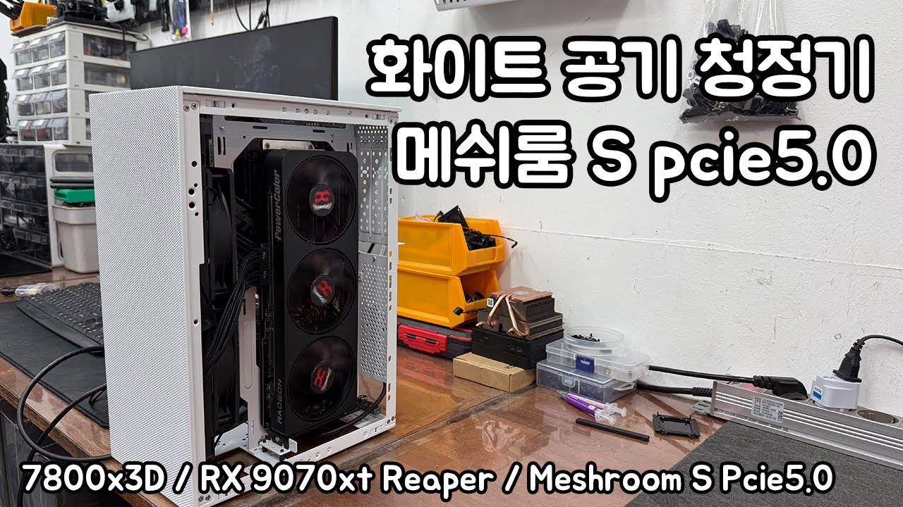 이것은 PC인가 공기청정기인가 메쉬룸S Pcie5.0 무채색 빌드 가봅시다.