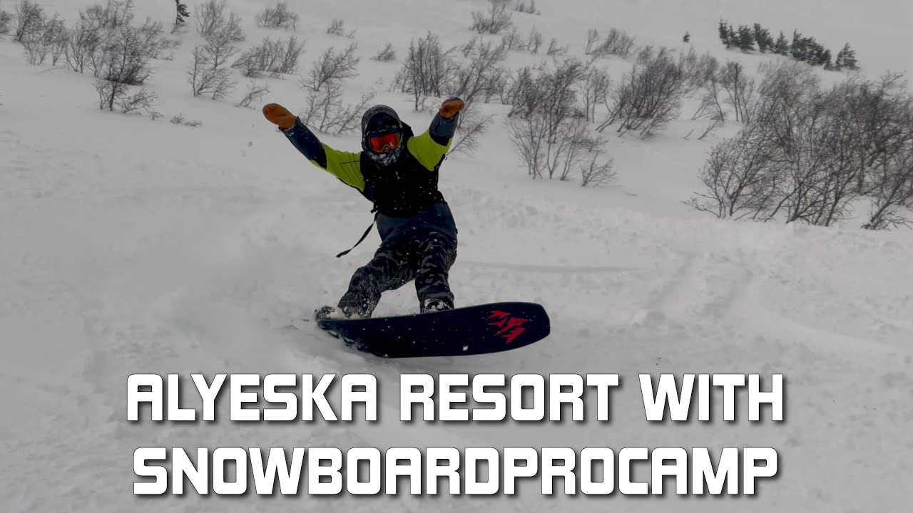 Snowboarding at Alyeska Resort in Alaska
