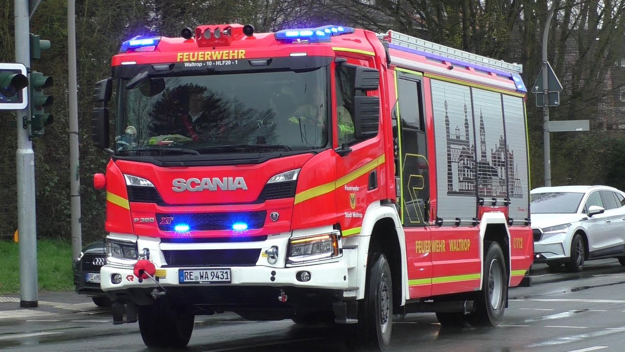 [NEUES ROSENBAUER HLF20! 🚒] Neues HLF20 + DLK & GW-ÖL 🚨 》Feuerwehr Waltrop 》Einsatzfahrten
