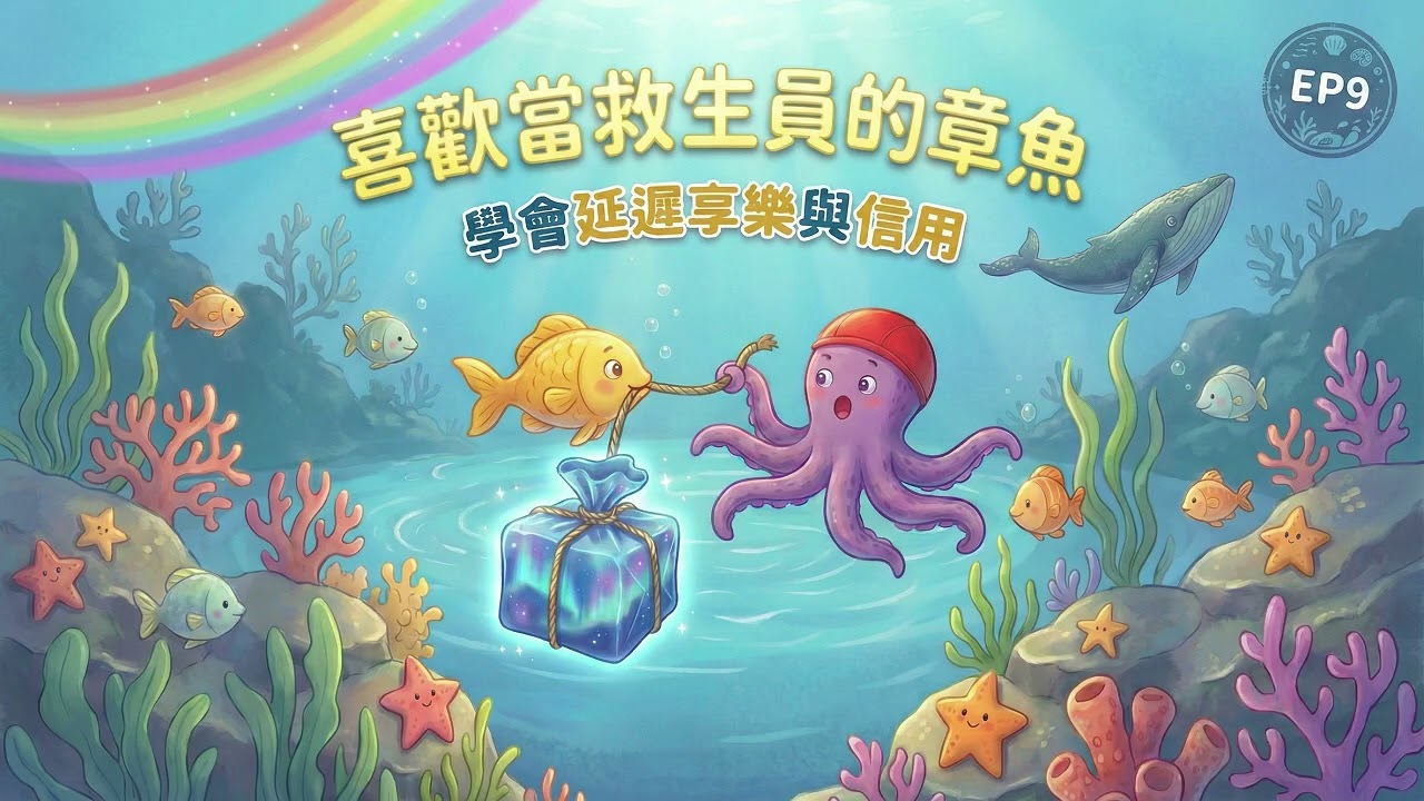 🐙 喜歡當救生員的章魚【EP9】包裹在唱歌？多多差點咬斷「信任繩索」！｜兒童財商/品格教育