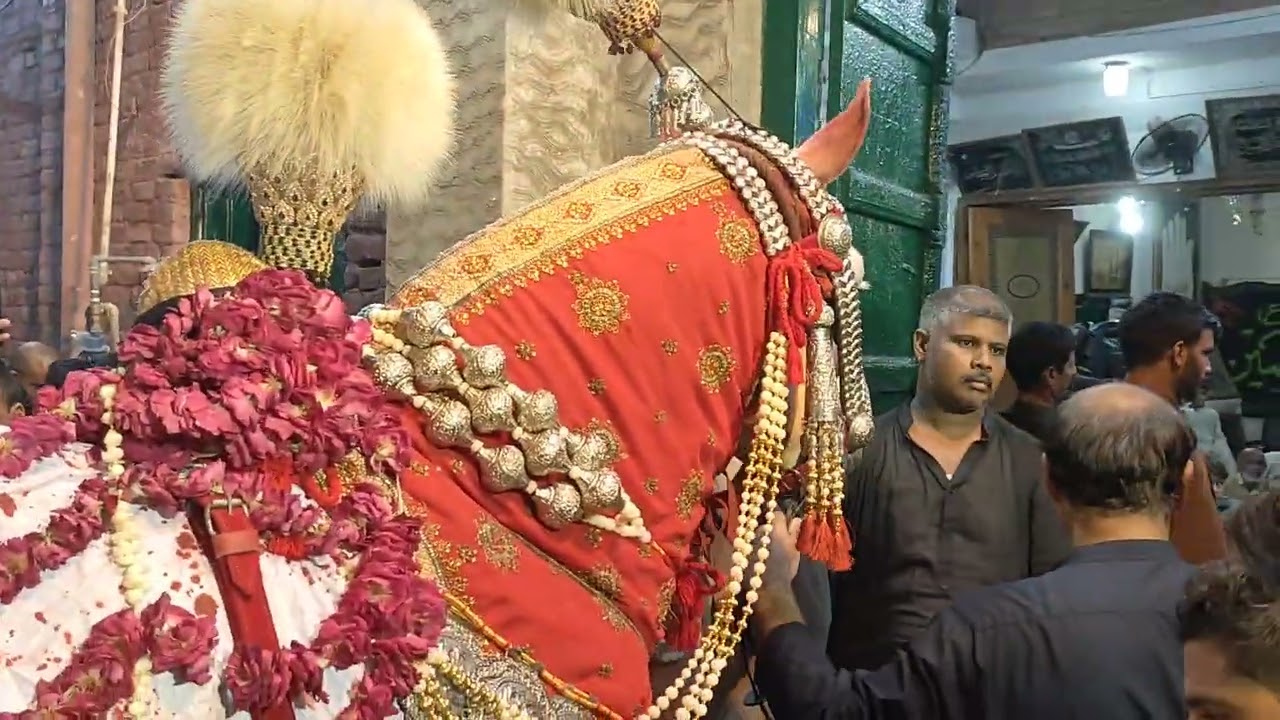 برآمدگی شبیہ زیارت زوالجناح امام حسین ع امام بارگاہ سید عنایت علی شاہ کوٹ عبداللہ شاہ مزنگ لاہور