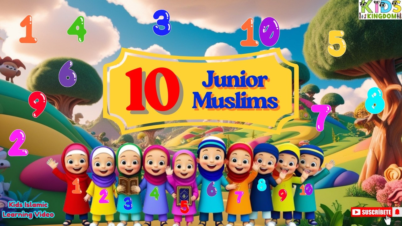 Ten Junior Muslims, Counting Song 1-10 | Islamic Kids Nasheed | Muslim Children's Nursery #rhymes