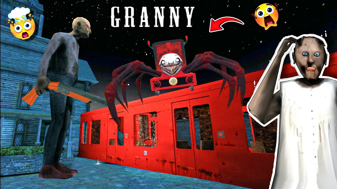 Playing As Choo-Choo Charles Train Escape Granny 3 | Funny Horror Game Granny and Grandpa