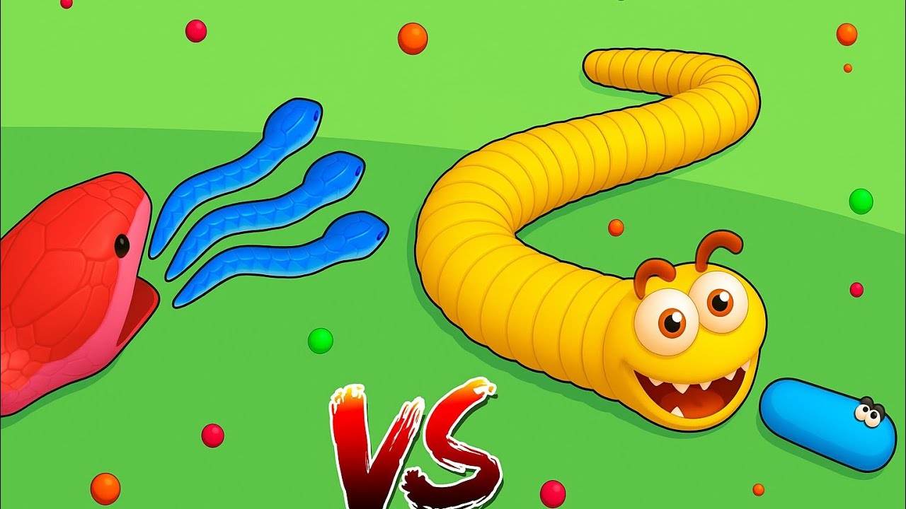 🐍 Snake Clash IO vs Worms Clash 💥 Epic Snake Battle!