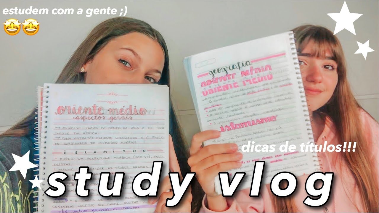 NOSSA ROTINA DE ESTUDOS, study vlog! | Hi Girls Sisters