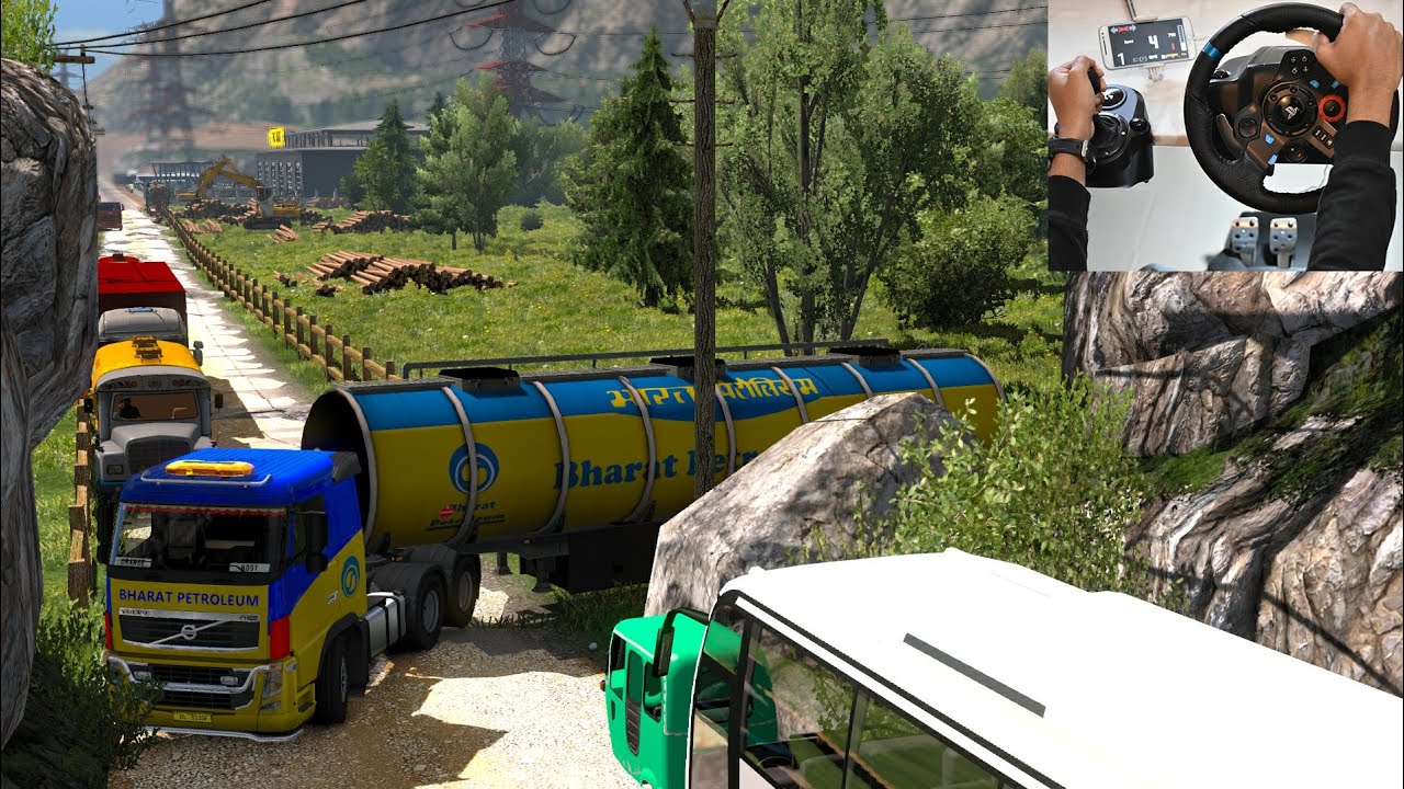 Indian Truck Driver struggling on road | Amazing driving skills | Euro truck simulator 2