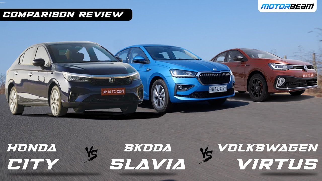 2023 Honda City vs Skoda Slavia vs VW Virtus - Kaunsi Sedan Kharide? | MotorBeam हिन्दी